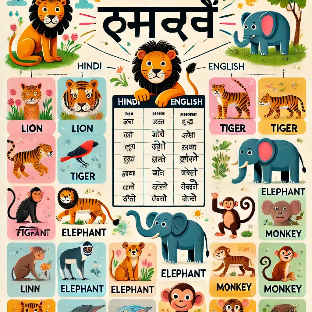 Forest Animals Name in Hindi and English